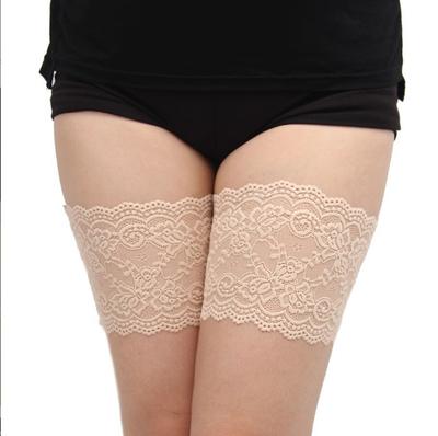 Kanten Dijbanden Rekbare Anti-Schuur Beenbanden voor Vrouwen Comfortabele Zachte Stof Elastische Banden voor Dijbescherming