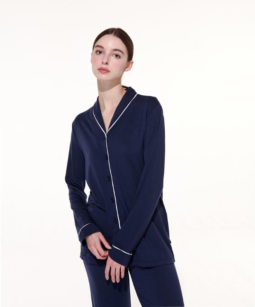 Pepoeo Classic Elegant Pajama Set _Navy