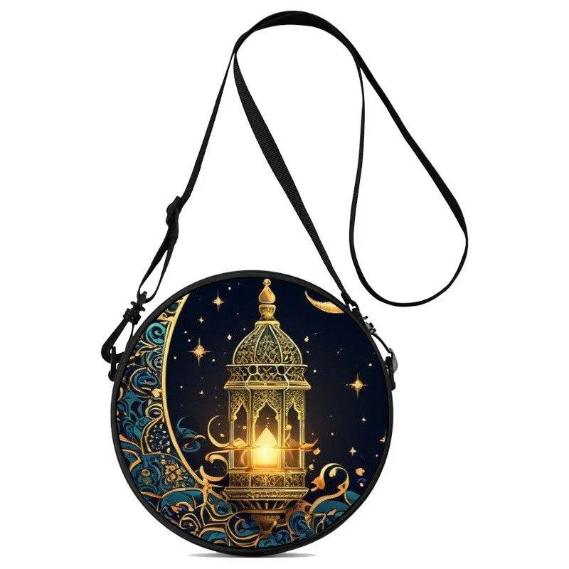 Women'S Personalized Vinyl Record Small Round Bag Can Be Carried And Carried Polyester Multi-Functional Cosmetic Bag Storage Bag