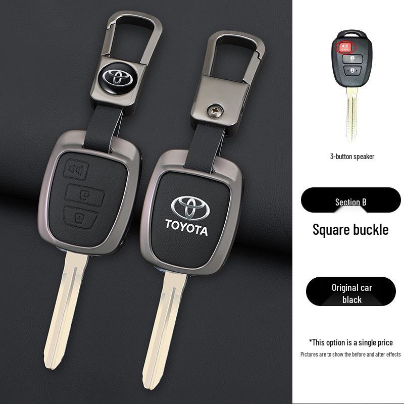 Metal Shell Key Case for Toyota FJ Cruiser, Old Model RAV4, Prado, and Land Cruiser