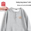 Men's Relaxed Fit Henley Long Sleeve T-Shirt