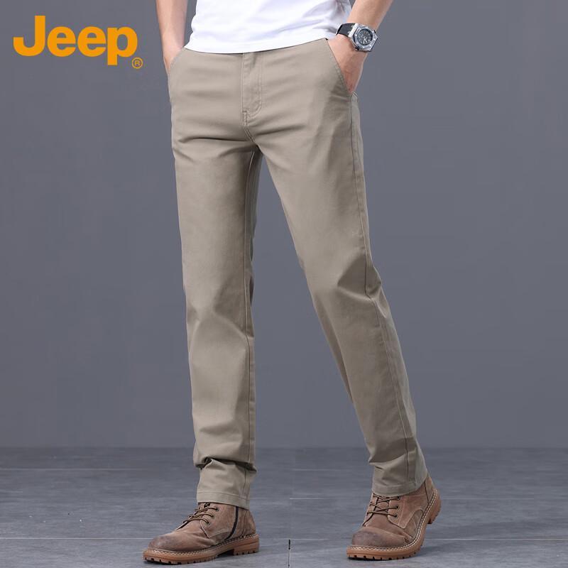 Jeep Men's Autumn/Winter Business Casual Straight-Leg Trousers