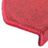 Step Mats 20 pcs. 65 x 24 x 4 cm Red Semi Circular Large