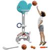 Kids Basketball Hoop, Height Adjustable with Soccer, Golf, Rings, Ball Throwing Game, Multicolor