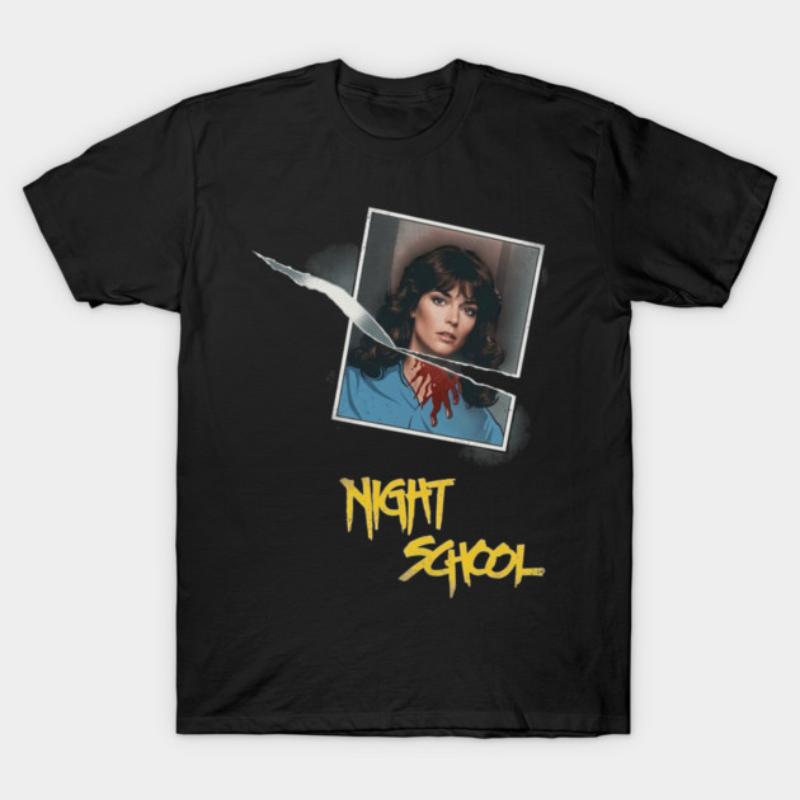 

Night School 1981 Retro Slasher Film Vintage Horror Movie T-Shirt Men s High Quality Printed Loose in Summer Casual O-neck 5XL різнокольоровий