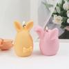 Easter Bunny Egg Silicone Candle Mold DIY Cute Spring Easter Egg With Bowknot Rabbit Ear Sculpture Candle Soap Decoration Party