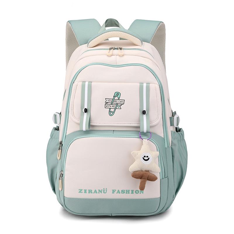 Ice Cream Pendant Primary School Backpack 1-6 Grade Cute Colorful School Bag for Girls Waterproof Large Capacity Schoolbags
