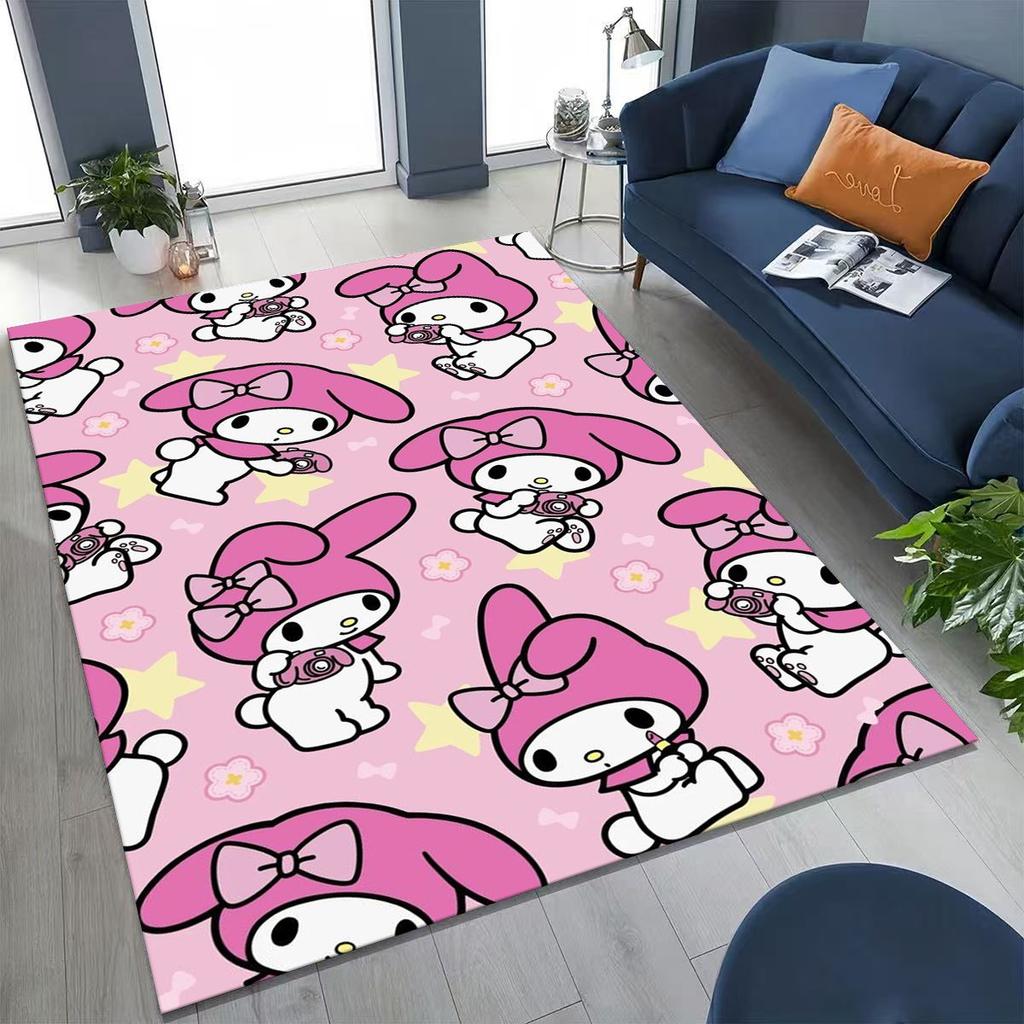27 Style Cute My Melody Sanrio Rug for Bedroom Living Room Sofa Home Doormat Decor, Large Kids Play Non-slip Floor Mat Gift