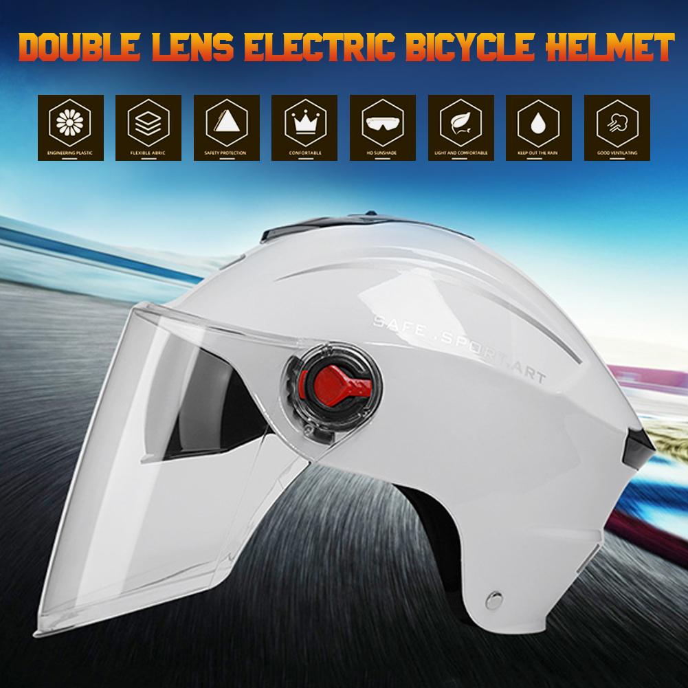 Motorcycle Helmet Open Face Motorbike Helmet Electric Safety Double Lens Helmet Motocross Moto Casque Anti Glare Casco Para