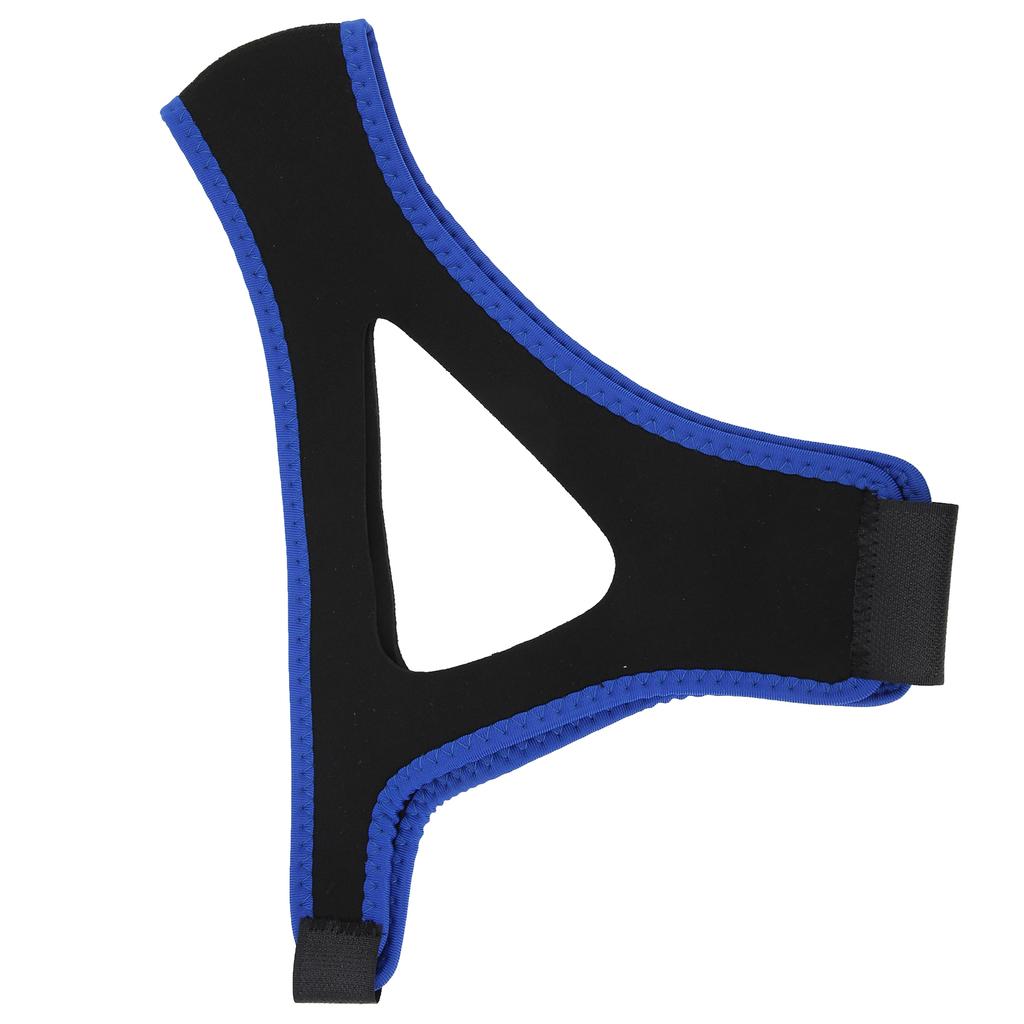 AntiSnoring Chin Strap Adjustable Breathable Stop Snoring Strap Jaw Support Belt(Black with Blue Edge )