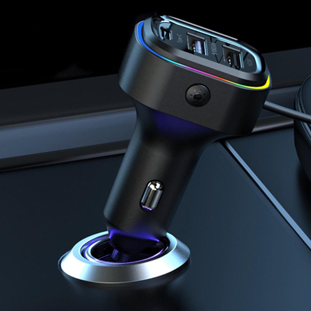 Car USB Chargers Multifunctional Phone Charge Device 66W+15W Quick Charge with 6 Charge Ports for 12 24V Car Truck Van