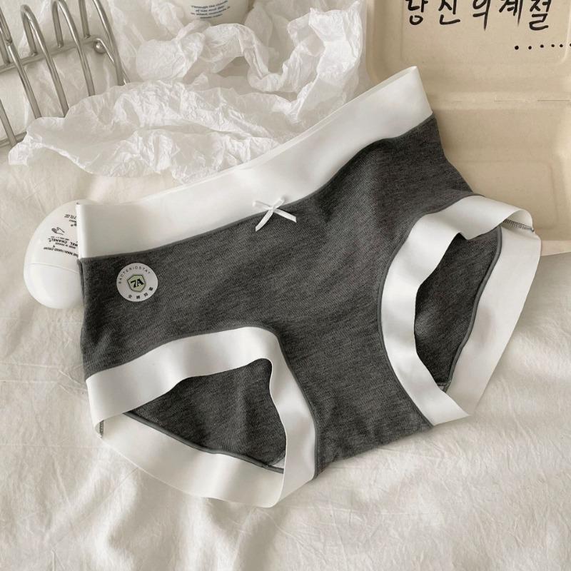 Comfortable A-class Lycra cotton full pants 7A antibacterial mid waist underwear made of pure cotton with seamless crotch women's triangle Panties