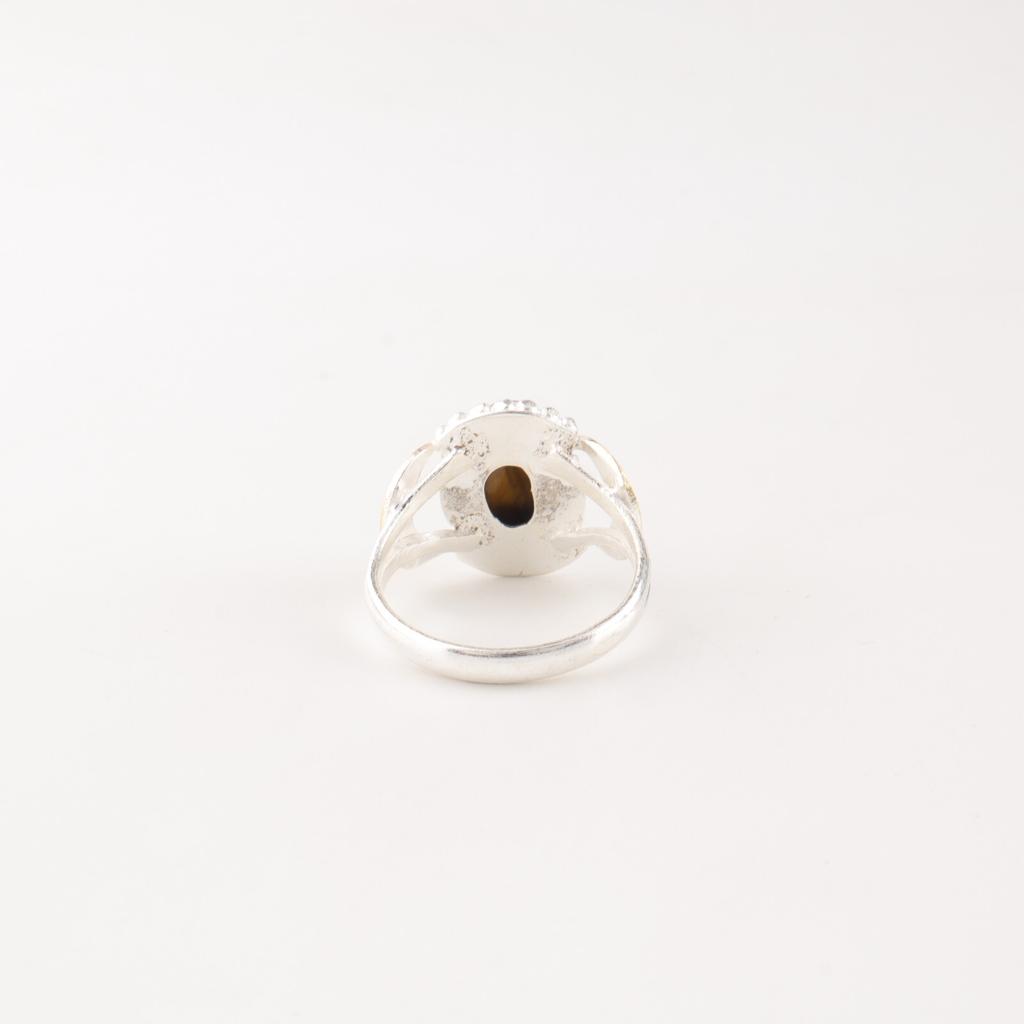 Natural Yellow Tiger Eye Gemstone 925 Solid Silver Jewelry Handmade Women Ring RR-61-29