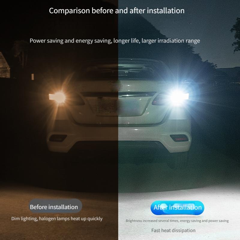 2 Stück 1156 BA15S 7440 W21W LED Rückfahrlichtlampe 12V Canbus 120 SMD 6500K Weiß T15 T20 Auto Heck Park Brems Blinkerleuchten