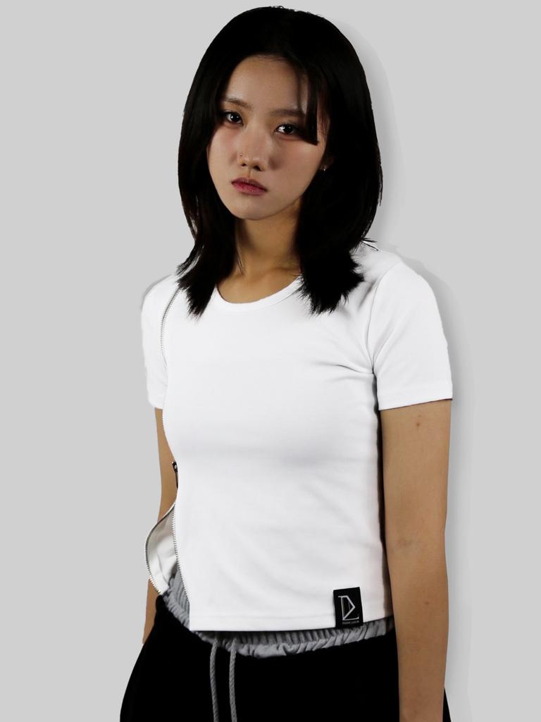 Digeunolusileu Organic Silket Zip-Shirt (White)