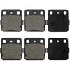 Yerbay Front and Rear Brake Pads for Yamaha Raptor 660 YFM660 2001-2004 Raptor 350 YFM350 2004-2010 for Honda TRX300 1993-2009 TRX 400 1999-2009 ATC
