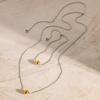 Delicate Stainless Steel Adjustable Necklace and Bracelet Set for Unisex with Round Sphere Pendant Luxurious Jewelry