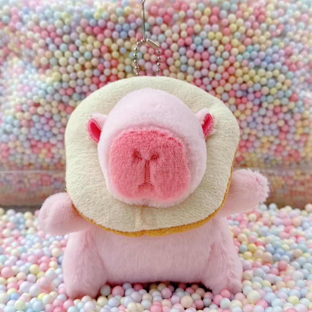 Little Red Book Capybara & Guinea Pig Plush Keychain Ornament