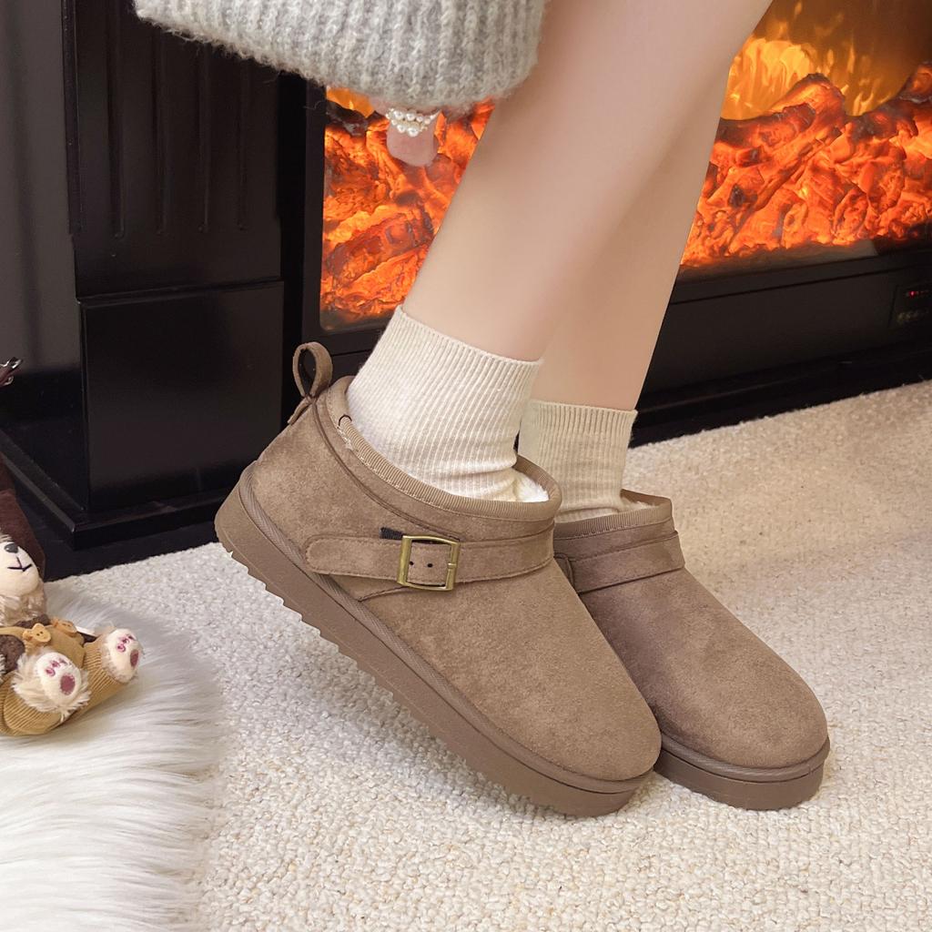 thick-soled snow boots for women's winter new velvet thickened warm short boots comfortable warm wear-resistant cotton shoes for women