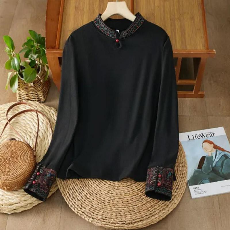 Tops for Women Pullover Long Sleeve Round-neck   Autumn Winter  Warm Stretchly Oversize Thickened  Top