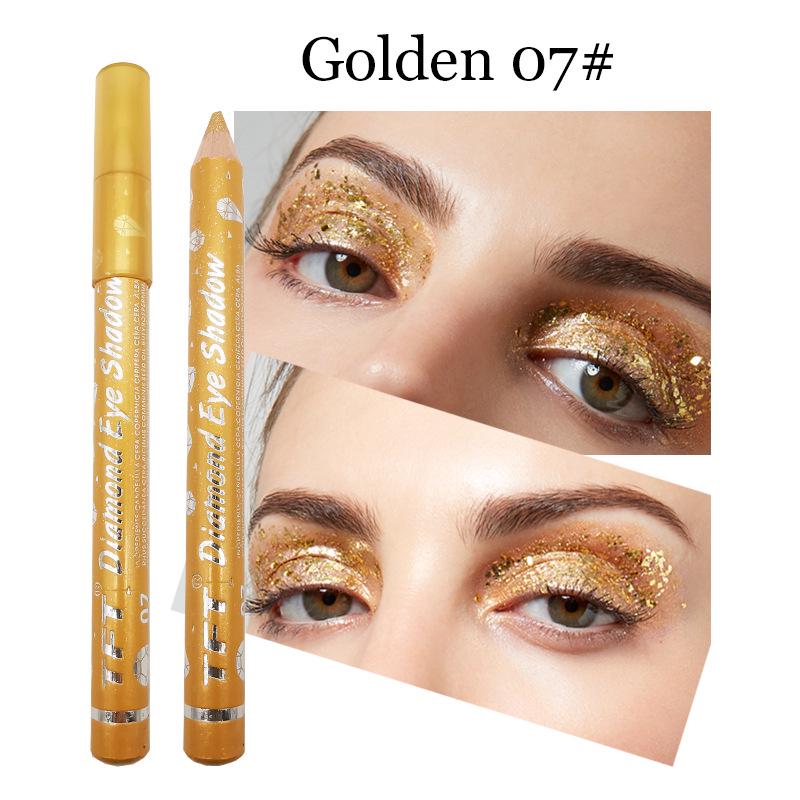 Fashion Long Lasting Waterproof Glitter Pigment Colored Eyeliner Eye Shadow Eye Makeup Cosmetics