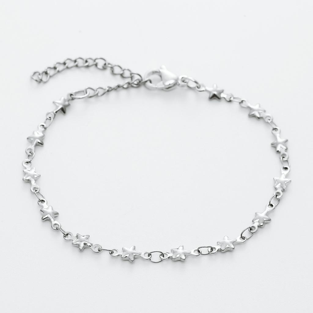 Fashion Stainless Steel Peach Heart Heart-shaped Chain Bracelets for Women Cross Personalized Extension Chain Adjustable Jewelry