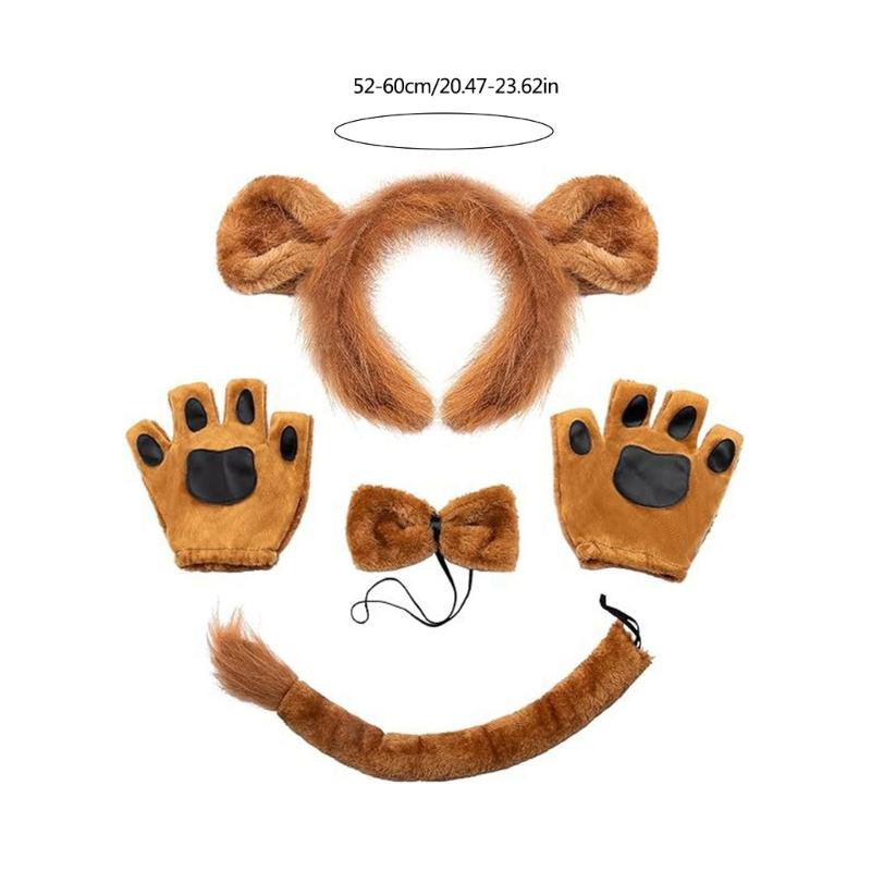 Child Animal Costume Accessories, Elephant Lion Monkey Dog Cats Costume Set for Kid Boy Girl Cosplay Christmas Halloween