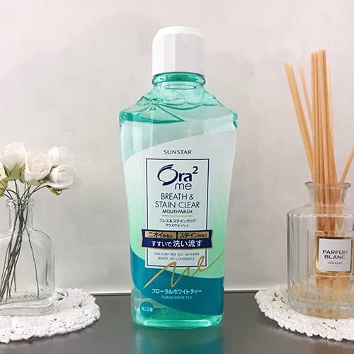Ora2 Me Mouthwash Stain Clear Floral White Tea Mouthwash 460mL