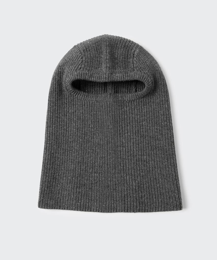 MUSINSA STANDARD Lambswool Full Face Knit Balaclava [Medium Grey]