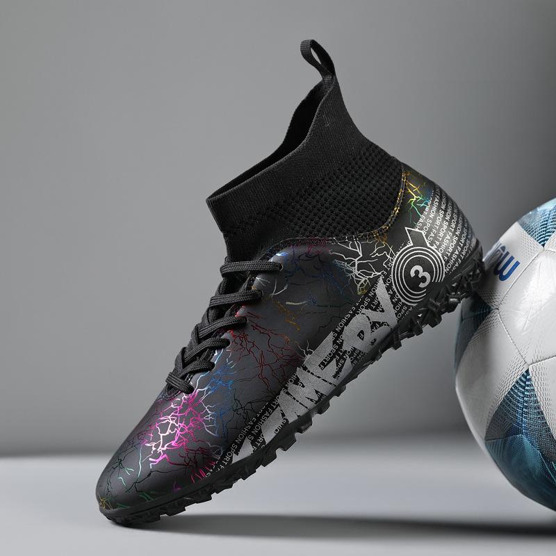 Large Size 48 Football Shoes Men's Broken Nails Ag Long Nails TF Short Nails Middle School Students Adult Breathable Grass High-top Sneakers