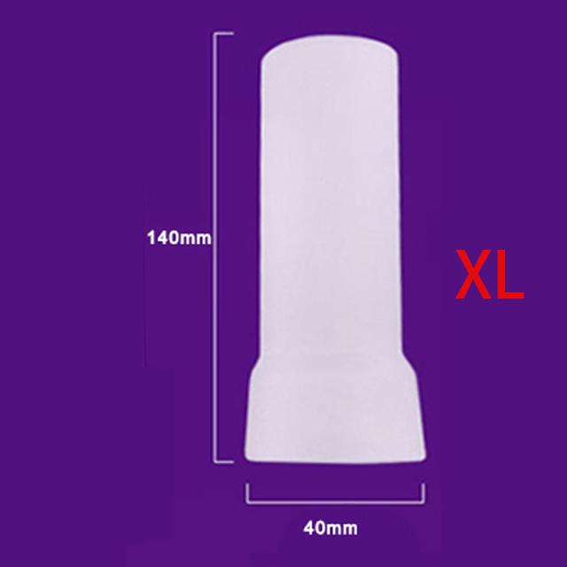 Penis Sleeve Extender Pump Vacuum Cap Accessories Enlargement Glans Protector Reusable Silicone Case Various Sizes Clamping Kit