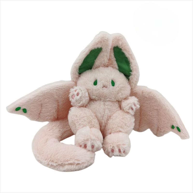 Cartoon Geanimeerde Kleine Dieren Kawaii Roze En Witte Vleermuis Pluche Poppen Speelgoed Slaapkamer Decoratie Kinderverjaardag Kerstcadeau