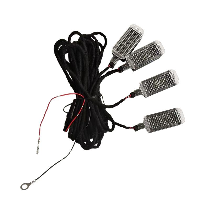Car Interior Foot Space Lamp LED Footwell Light Cable For Passat B6 B7 Golf 5 MK5 6 MK6 SEAT Toledo Leon A3 A4 A5 A6 A8 Q3 Q5 Q7