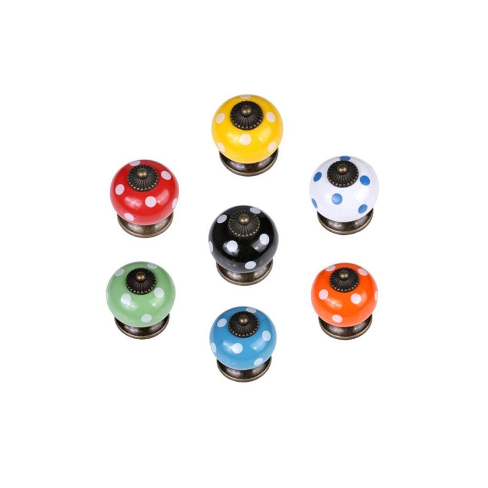 

Multiple Colors Ceramic Cabinet Handles Spherical Drawer Knobs Door Pull Knob Dresser