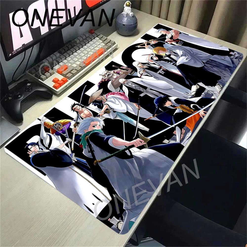 HD Printing Black and White Mouse Pad Anime Large Mousepad Bleach Manga Desk Mats Laptop Office Rubber Pc Gaming Non-Slip Carpet