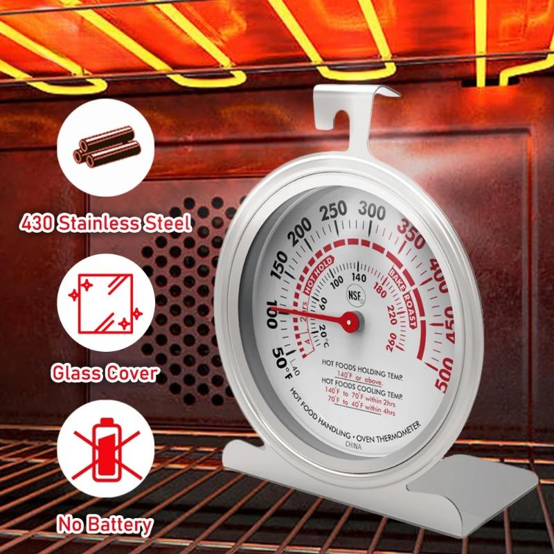 Oven Thermometer BBQ Baking  3-Inch Dial Classic Series  Stainless Steel  Kitchen Thermometer
