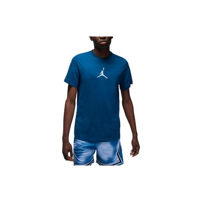Jumpman Logo Print Schnelltrocknendes Rundhals-T-Shirt Herren Tops Hell-Aquablau CW5191-427