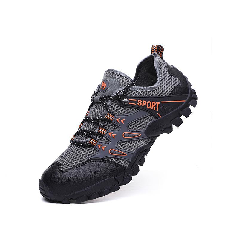 Breathable Outdoor Casual Sports Shoes Hollow Hiking Shoes 2025 Direct Sales Support Blue Men