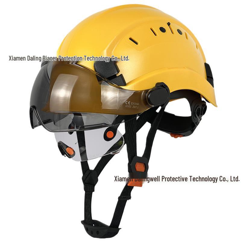 

Защитный шлем для строительных работ с противоударным покрытием, сертифицированный по стандарту CE, с двойными защитными очками, изготовлен из ABS-пластика и соответствует национальному стандарту. SF06INV