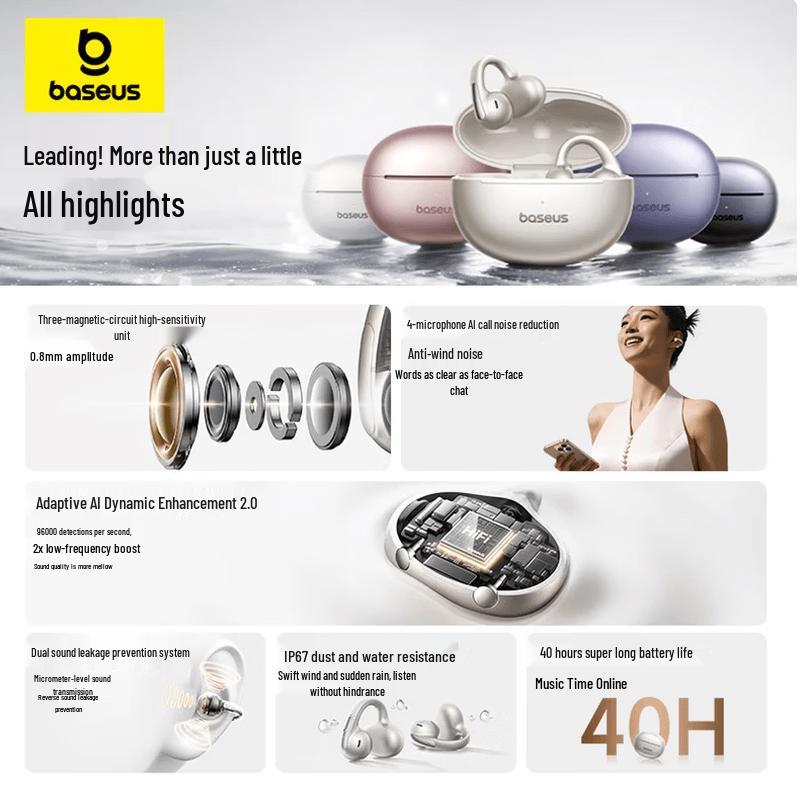 Baseus MC1 Pro Open-Ear Earclip Bluetooth Headphones