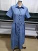 Spring Hot Style Shirt Collar Casual Denim Short Sleeve Dress