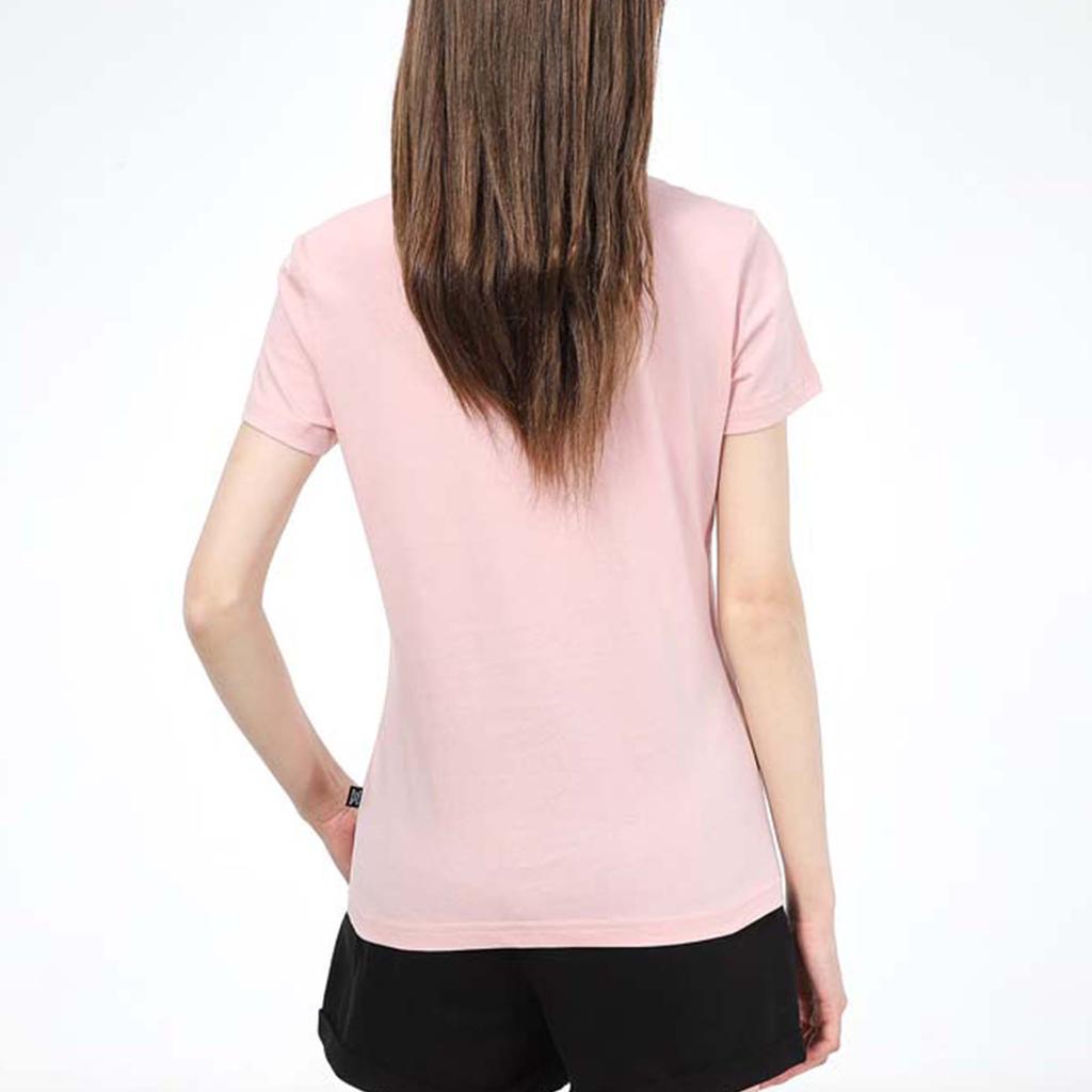 PUMA Multicoloured Tee With Letter Print Round Neck Short Sleeve T-Shirt Women Tops Pink 845603-15