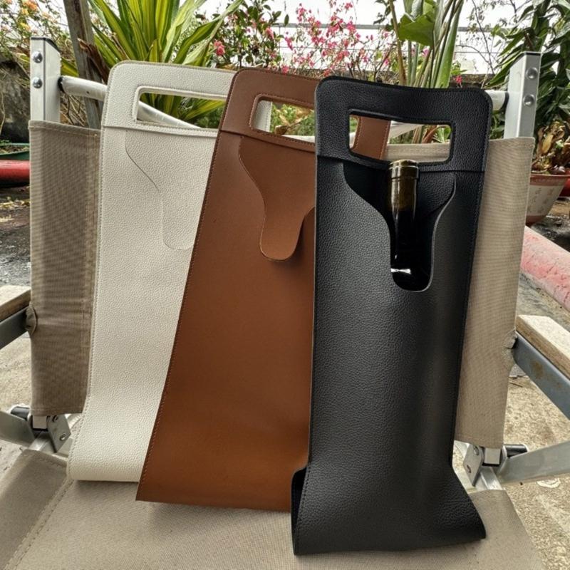 Leather Wine Bag Wine Gift Bag Bottle Carriers Perfect for Wine Tasting Parties
