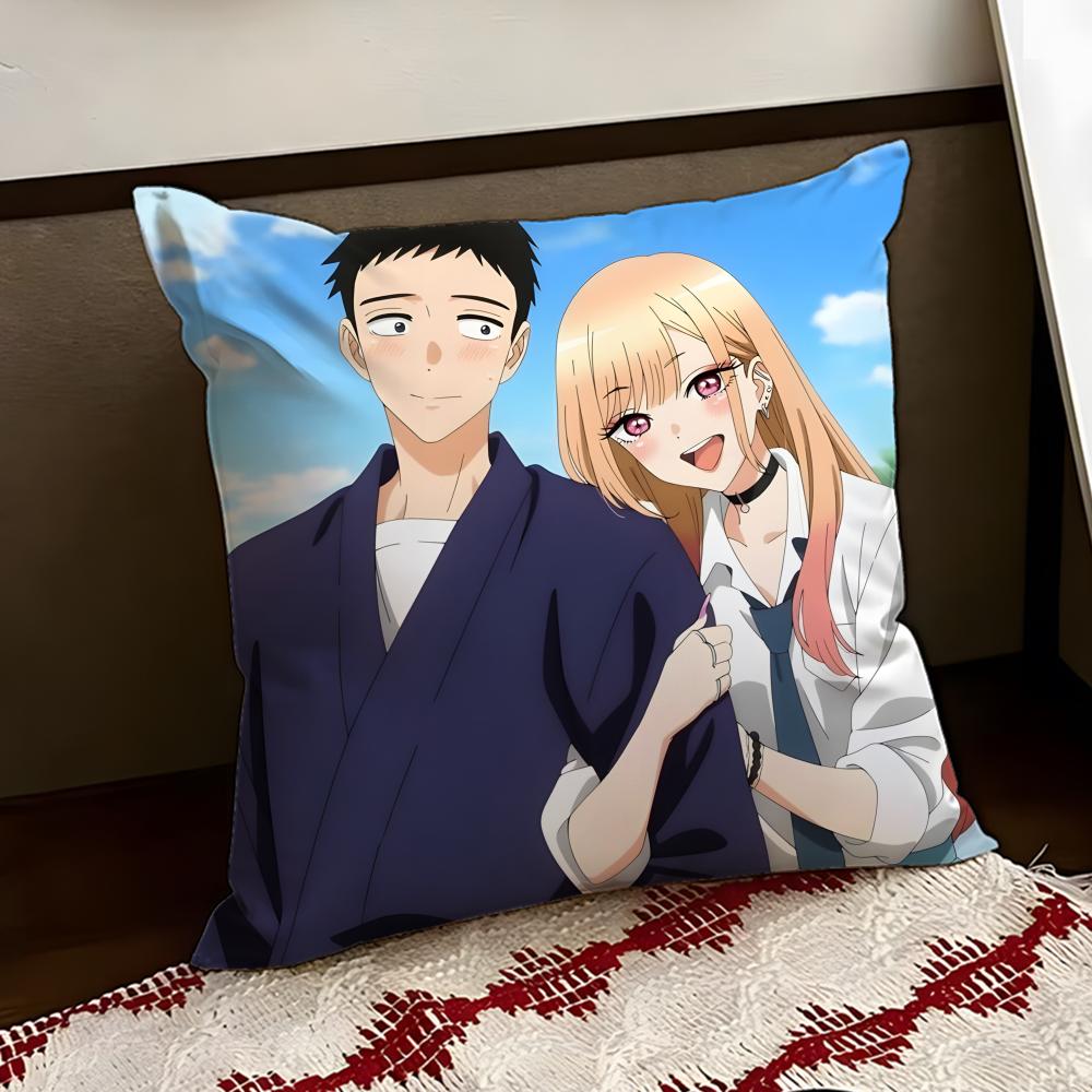 Anime DDressUp DDarling Cushion Cover Reversible Soft Durable Pillow Cover Home  Car MultiScene Use for Daily Comfort