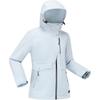 DECATHLON TRAVEL 500 Liner 3-in-1 Long Sleeve Waterproof Warm Jacket Women's Mist/Dream Blue