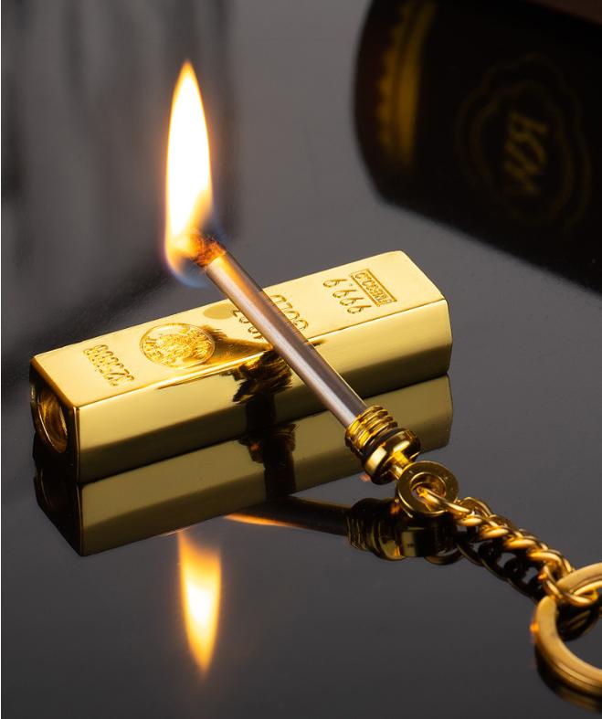 Creative Gold Bar Lighter Portable Pendant Lighter