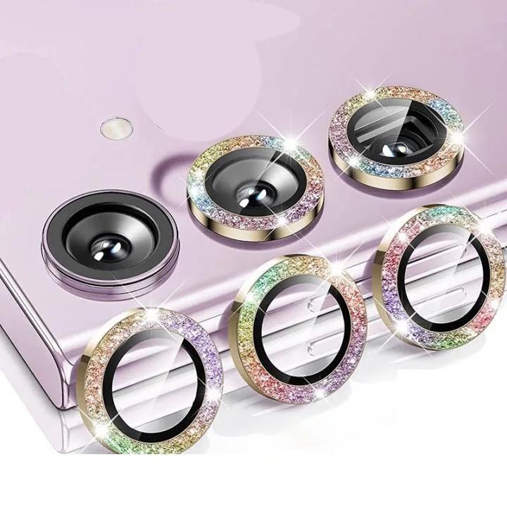 Glitzernder Kameraring für Samsung Galaxy A55 A35 A15 5G A54 A14 A34 Rücklinse Displayschutz Glaskappe Hülle