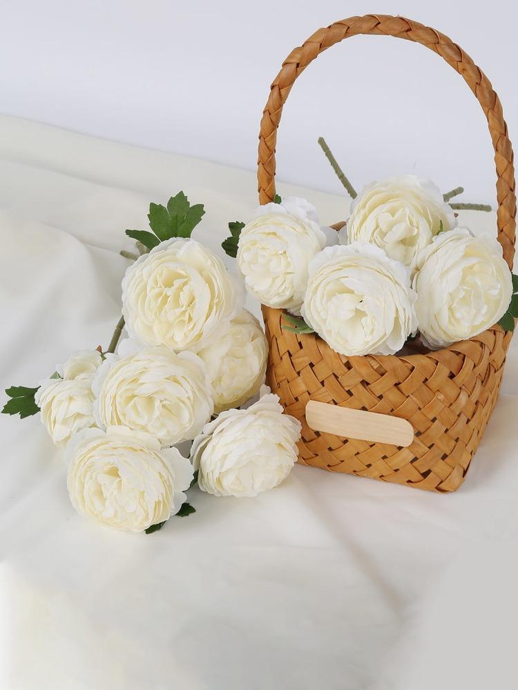 10 Pcs 30cm Artificial Peony Flowers Silk Peony for Table Home Living Room Wedding Party Photography Props Balcony Decoration Fake Flowers