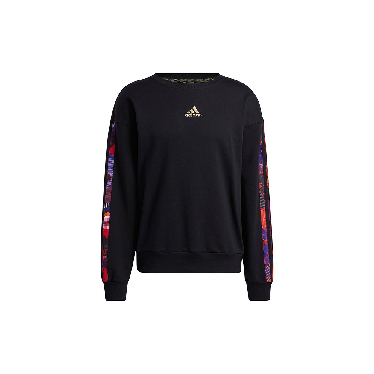 adidas Mic Gfx Crew Printing Basketball Round Neck Sports Black Men s GU9538 XL