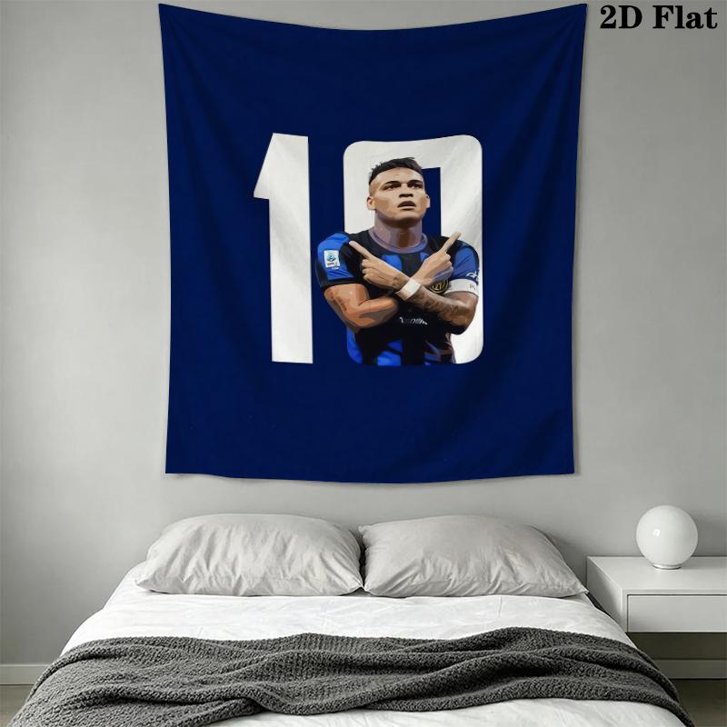 Inter Milan Wall Tapestry Aesthetic Wall Hanging Printed Fabric Blanket Decorative Tapestries for Bedroom Living Room Home Decor